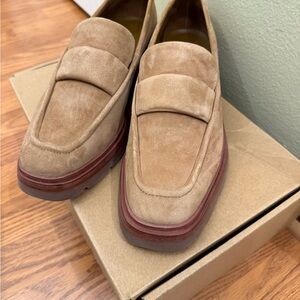 Vince Women's Tan Suede Loafers